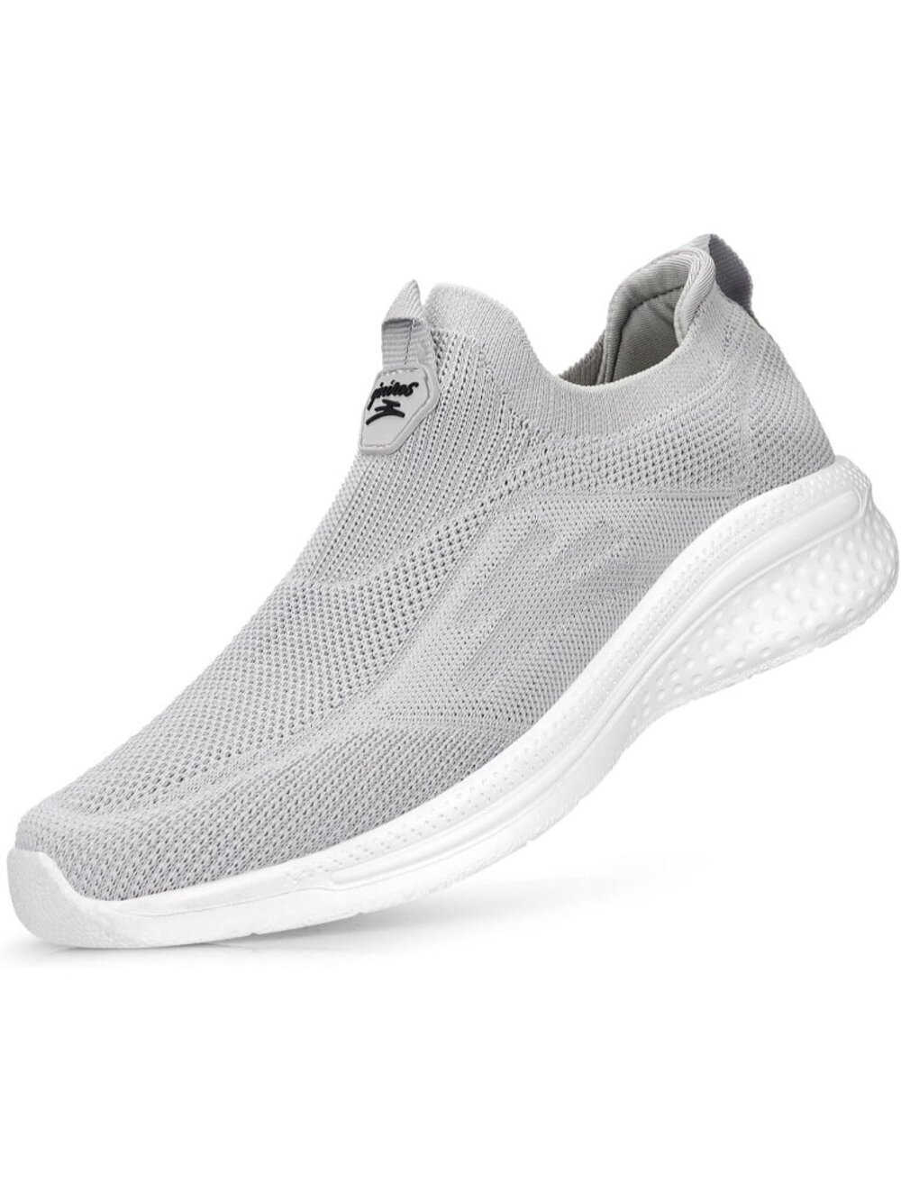 〽️Women's Athletic Running Sneakers Gray Slip-On Lightweight Breathable Mesh